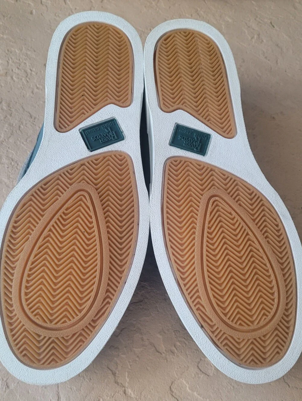 Size 10 River Rapids Top-Sider Casual Blue Leather Boat Shoe Men Loafers